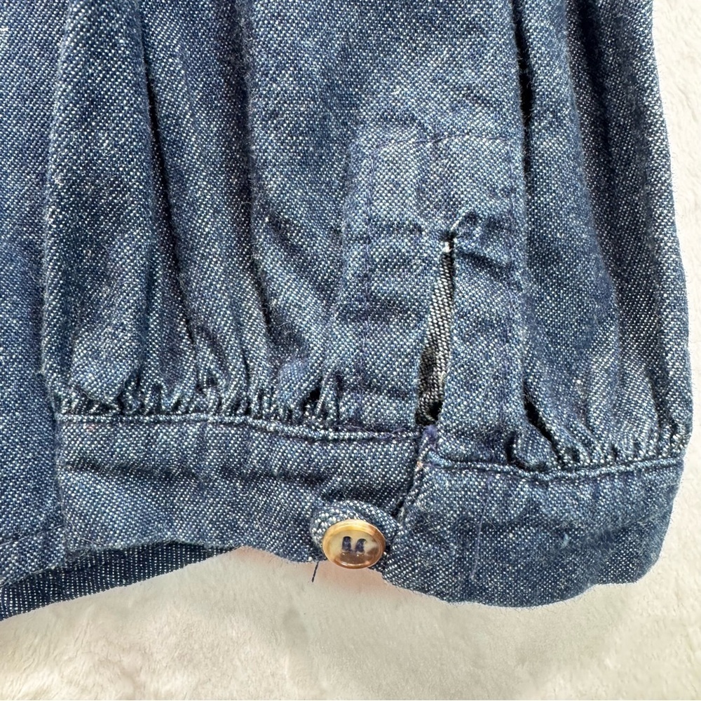 Vintage Denim Shirt The Vermont Company Embroidered Western Boho Cottagecore 1X - Picture 4 of 5